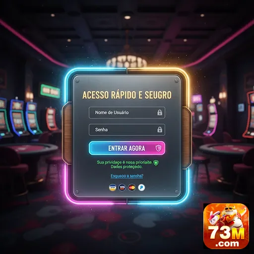 Tela de login do site 73m com acesso rápido e seguro.
