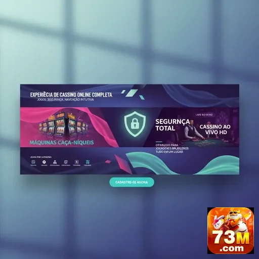 Layout do aplicativo 73m com máquinas caça-níqueis destacadas.