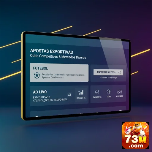 Tela de apostas esportivas do site 73m com opções variadas.