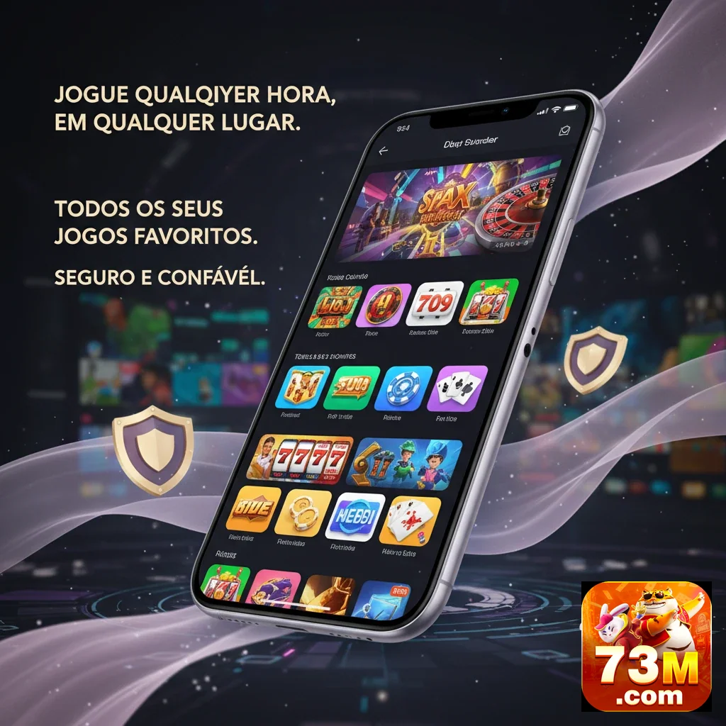 Tela do aplicativo 73m mostrando jogos VIP disponíveis.