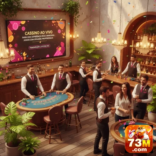 Jogadores em cassino ao vivo da 73m com bônus VIP.