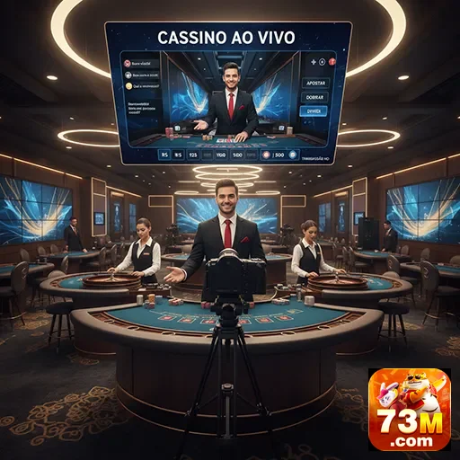 Atendente de cassino ao vivo no site 73m oferece suporte ágil.