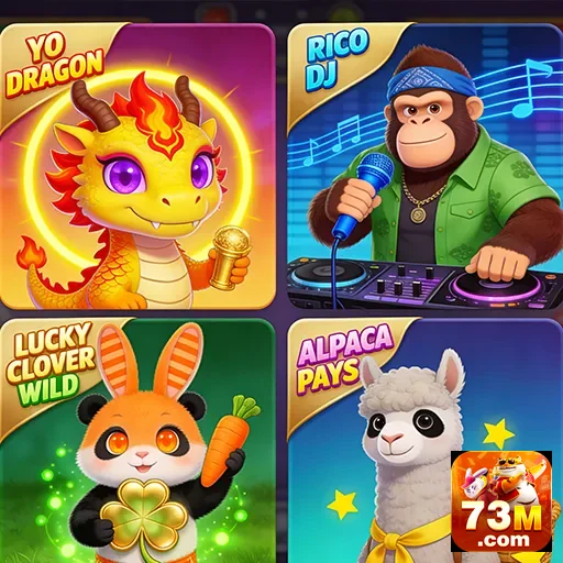 Personagens do aplicativo 73m para jogos VIP mobilidade.