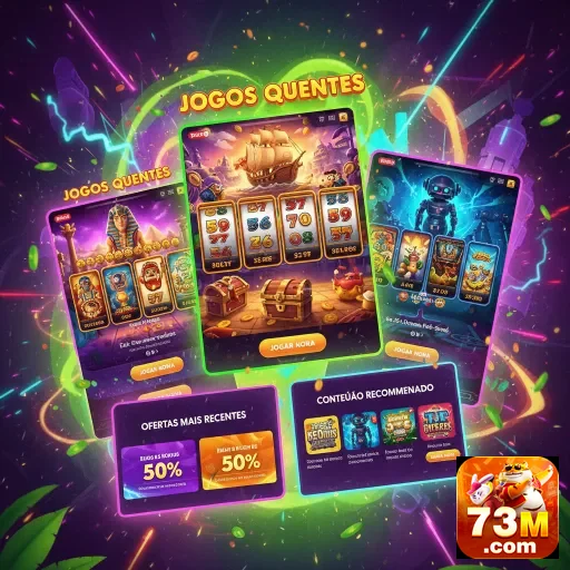 Ofertas de jogos quentes no 73m com opção de bônus.