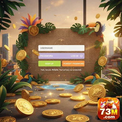 Tela de login do site 73m com acesso seguro e rápido.