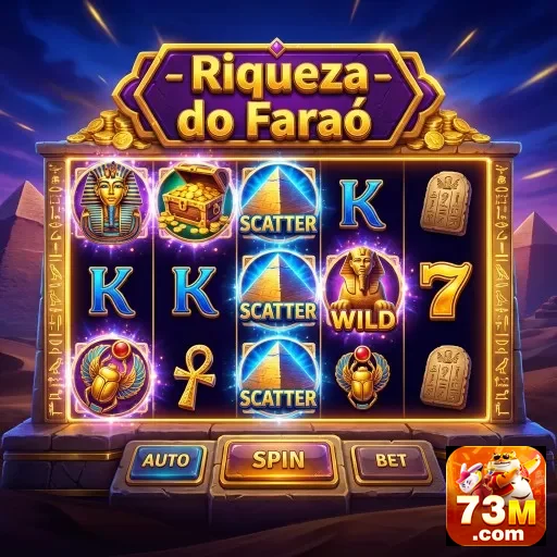 Slots populares do 73m com tema de Faraó e prêmios.