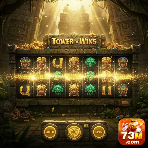 Slot game 'Tower of Wins' disponível no aplicativo 73m.