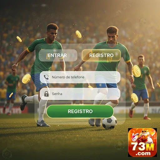 Jogadores em campo com a interface de registro do 73m.